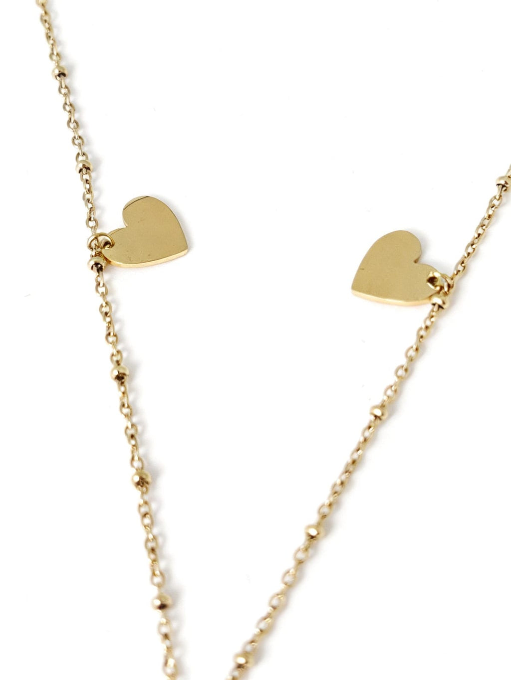 Collana Angelo Dorato con Cuorie