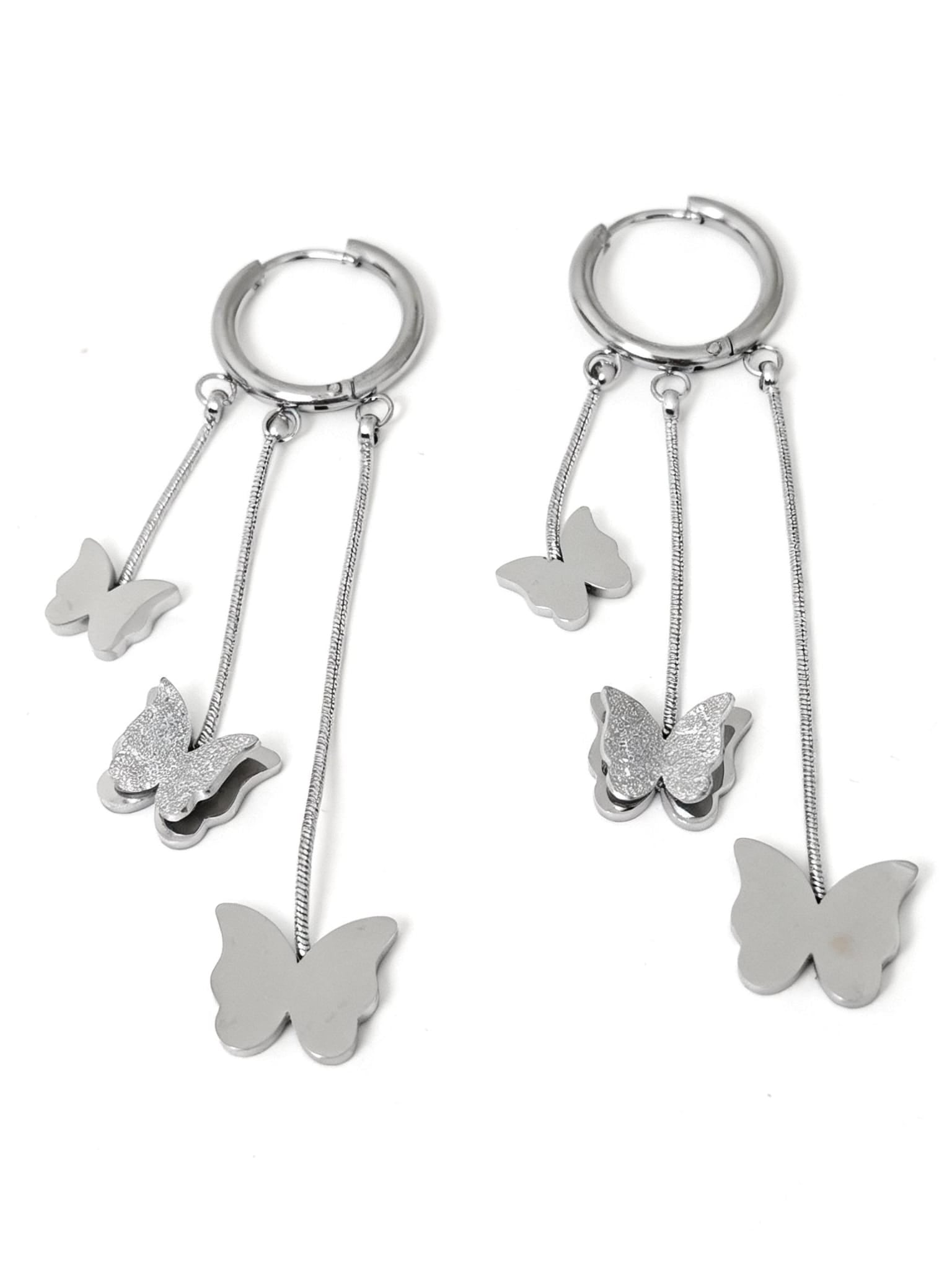 Orecchini Cerchio Farfalle