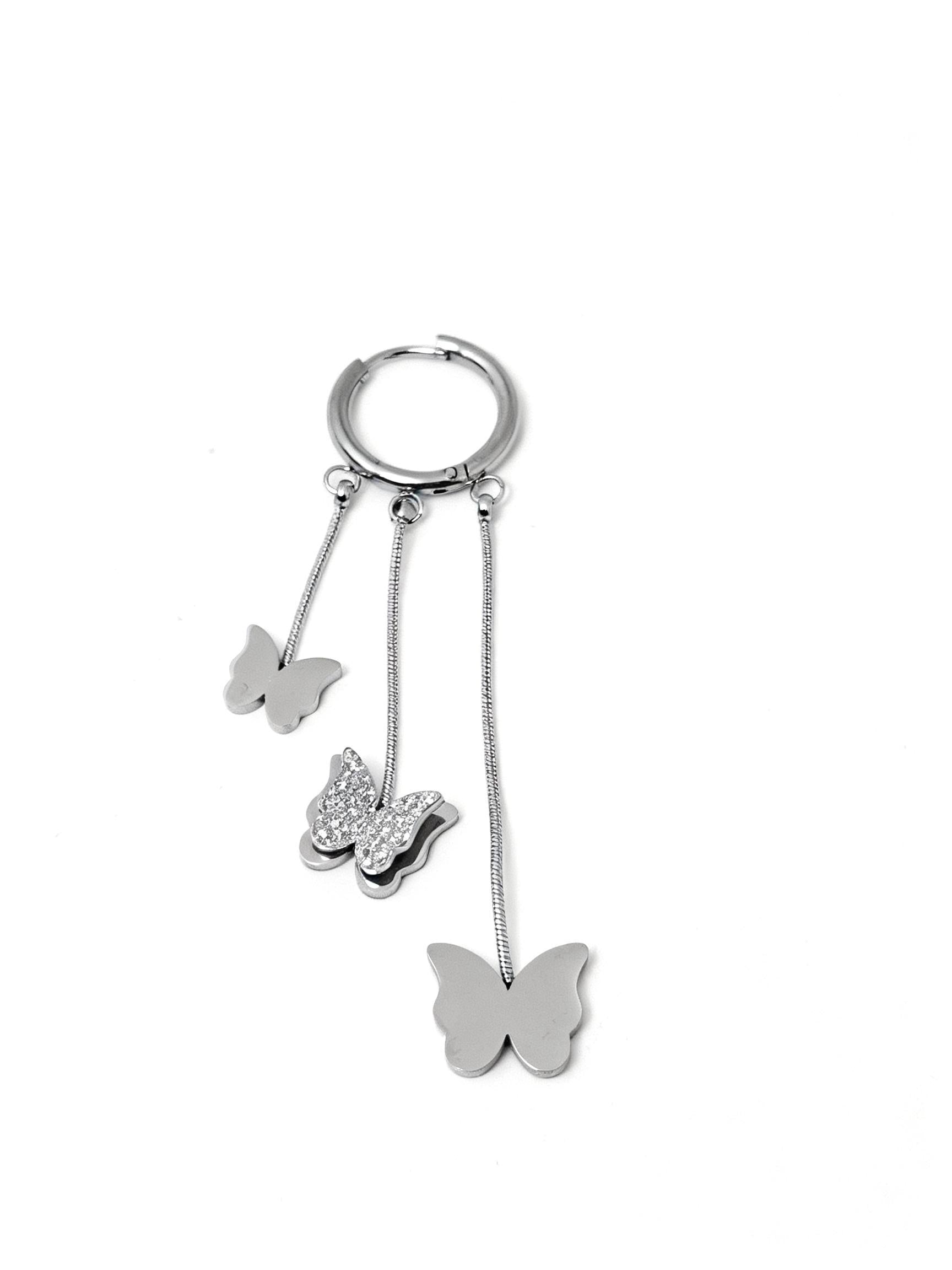 Orecchini Cerchio Farfalle