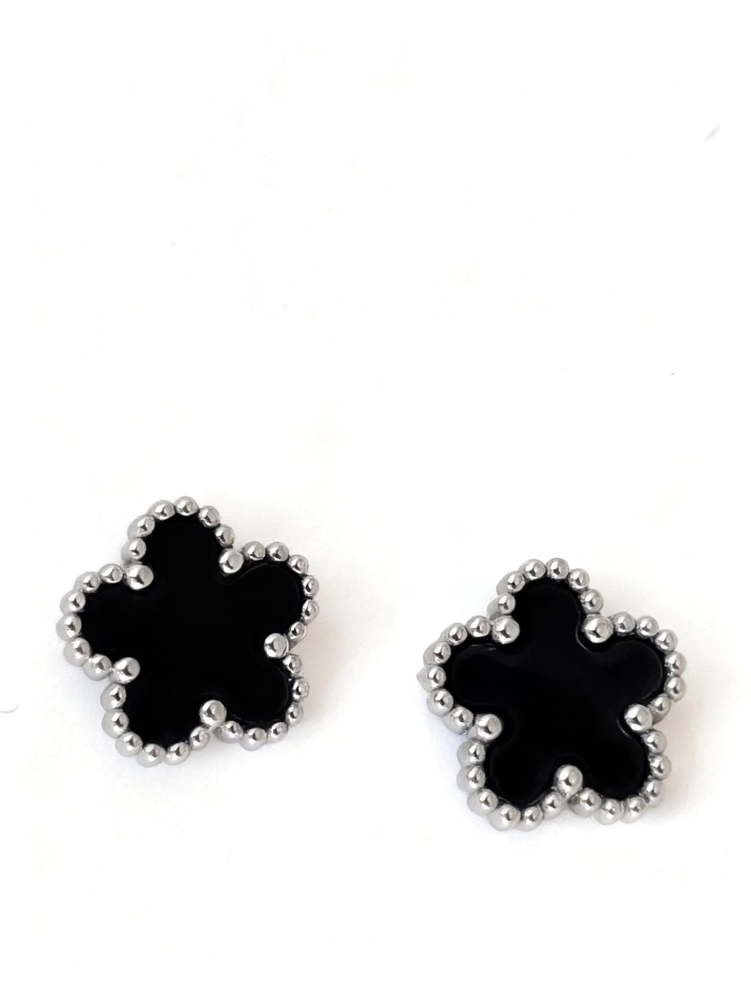 Orecchini Fiore Nero
