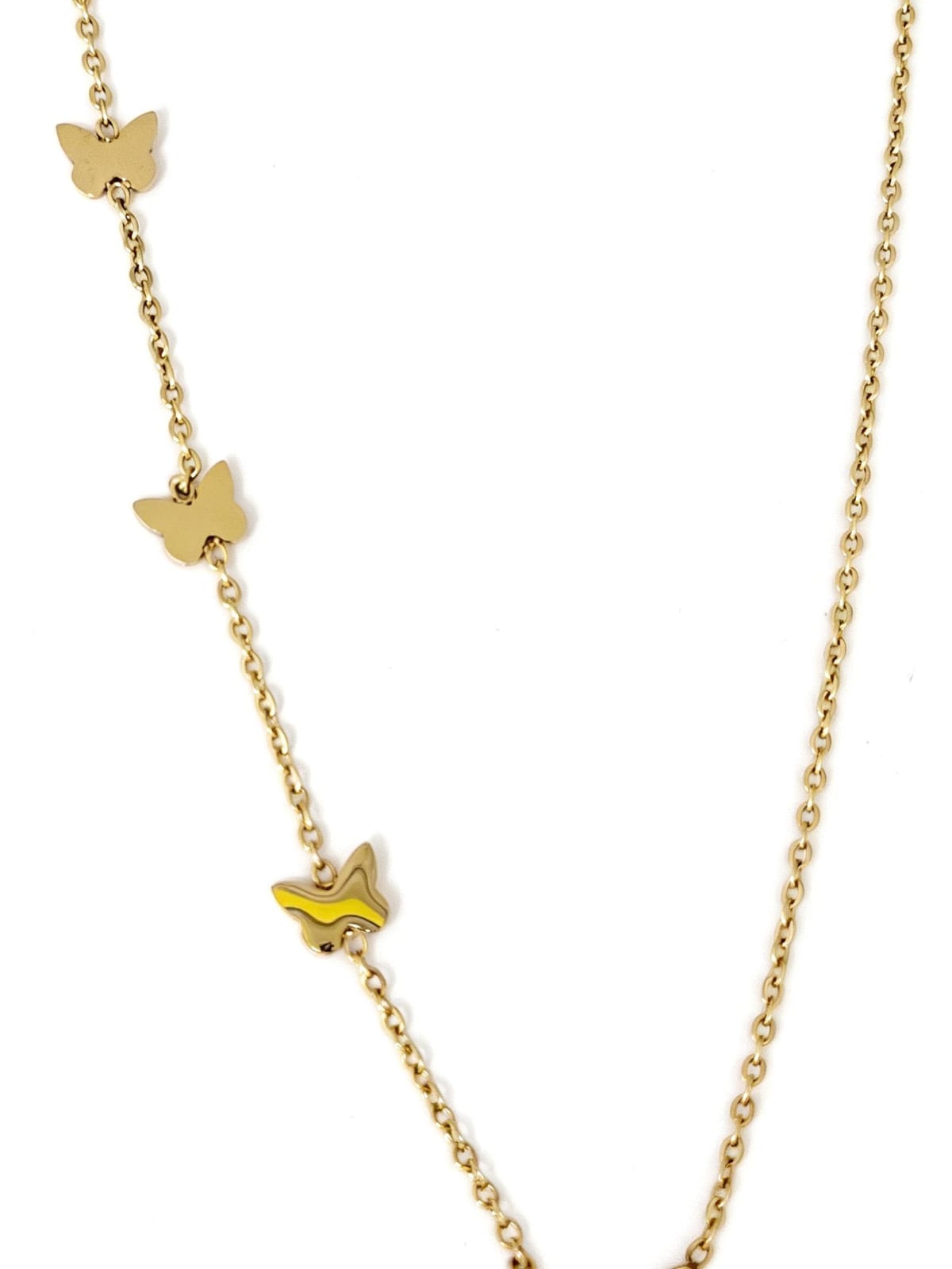 Collana con Farfalle in Acciaio