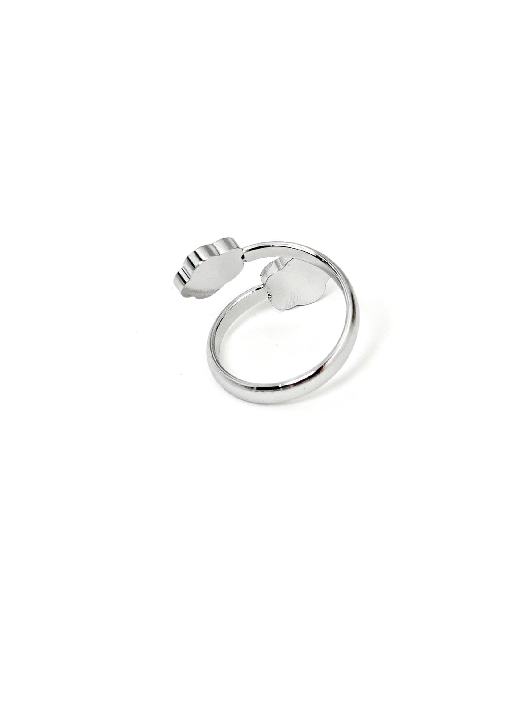 Anello Doppio Fiore Elegance