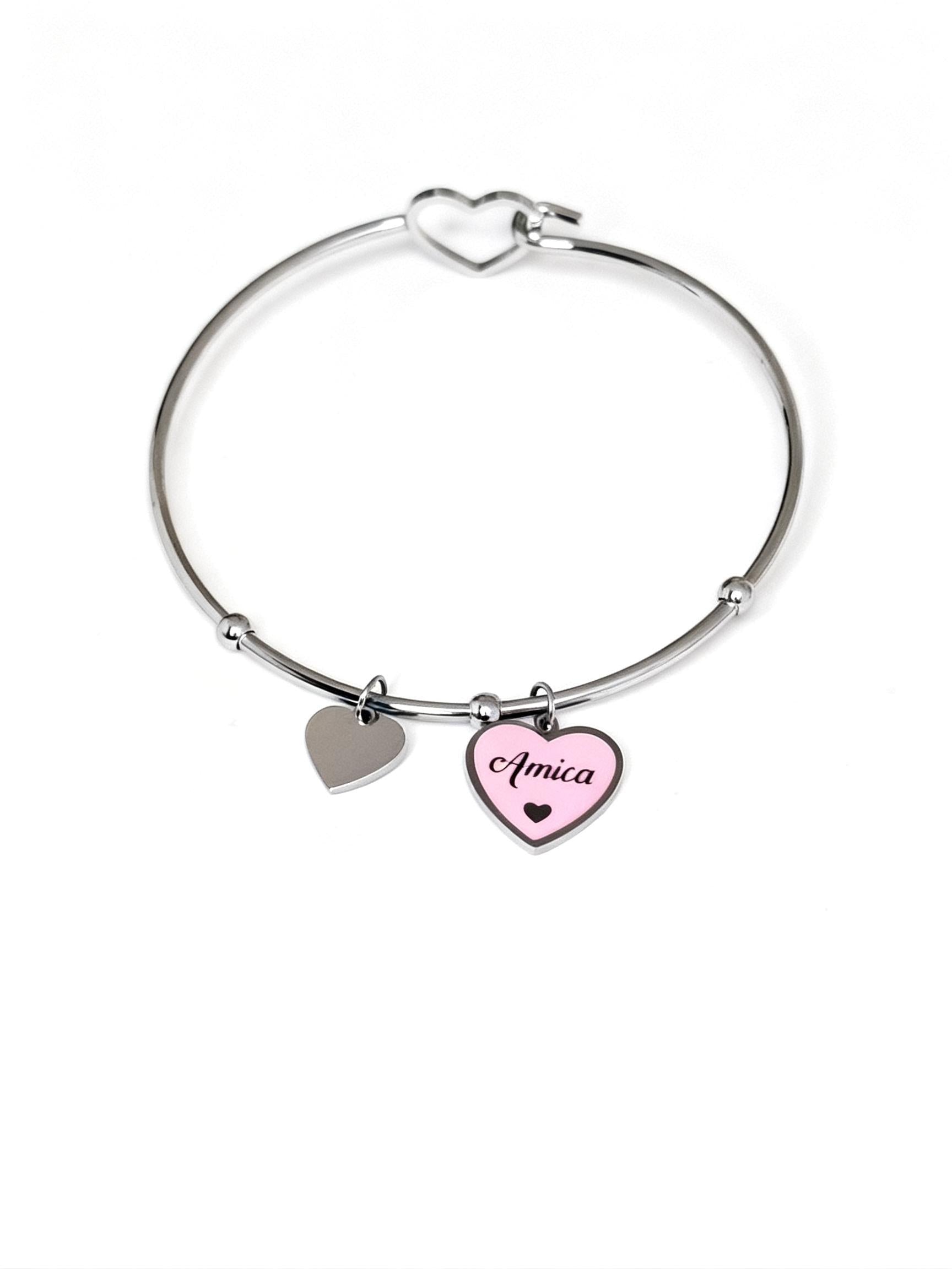 Bracciale Rigido Amica con Cuore